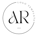 Black & White Aesthetic Circle Model Agency Logo